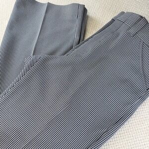 Vintage New Kmart 70s Blue Houndstooth Knit Trousers Pants 34x29 Flare Disco